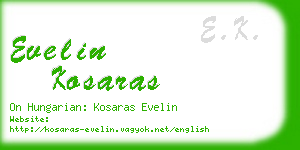 evelin kosaras business card